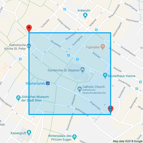 GPS bounding box